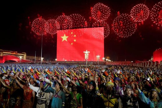 آتش‌بازی در پکن در جشن روز ملی چین