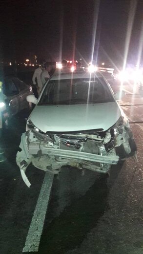 تصادف ۴ خودرو در بزرگراه همدانی