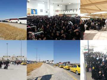 مهران مملو از زائران اربعین