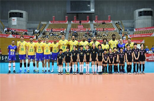 بازی تیم ملی والیبال ایران با برزیل