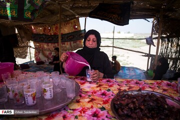 زائران اربعین حسینی در منطقه چبایش عراق