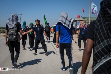 زائران اربعین حسینی در منطقه چبایش عراق