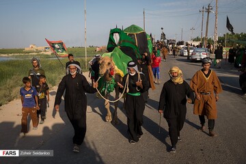 زائران اربعین حسینی در منطقه چبایش عراق