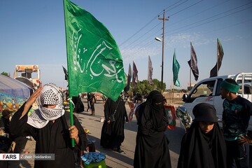 زائران اربعین حسینی در منطقه چبایش عراق