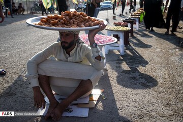 زائران اربعین حسینی در منطقه چبایش عراق