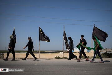 زائران اربعین حسینی در منطقه چبایش عراق