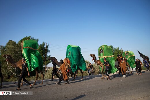 زائران اربعین حسینی در منطقه چبایش عراق