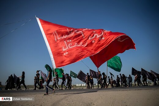زائران اربعین حسینی در منطقه چبایش عراق