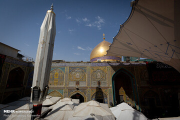 زائران اربعین در حرم امام علی (ع)