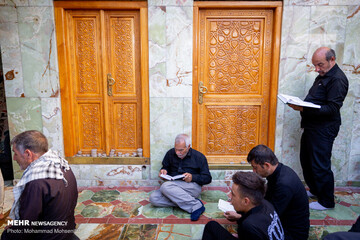 زائران اربعین در حرم امام علی (ع)