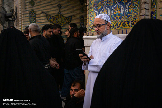 زائران اربعین در حرم امام علی (ع)
