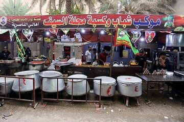 موکب‌های خدمت رسانی به زائرین اربعین حسینی در اطراف بین‌الحرمین