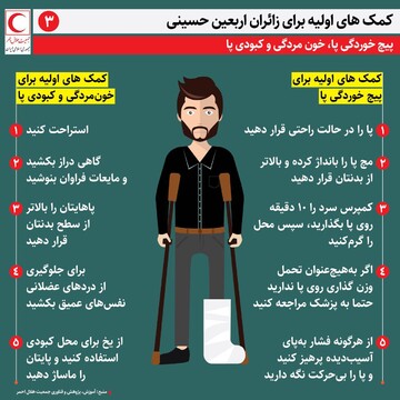 اقدام بهداشتی _ درمانی ضروری برای زائرین اربعین