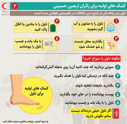 اقدام بهداشتی _ درمانی ضروری برای زائرین اربعین