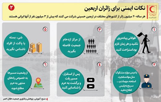 اقدام بهداشتی _ درمانی ضروری برای زائرین اربعین