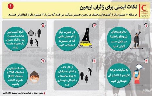 اقدام بهداشتی _ درمانی ضروری برای زائرین اربعین
