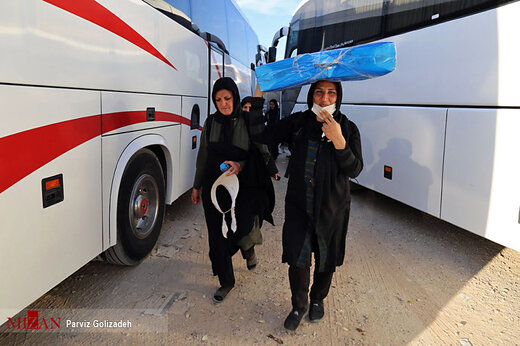 بازگشت زائران اربعین حسینی از مرز مهران