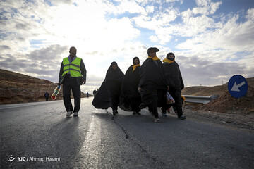 زائران در مسیر حرم امام رضا(ع)