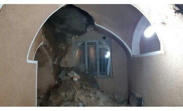 تخریب مسجد باستانی در نجم آباد طالقان با نخستین بارش پاییزی