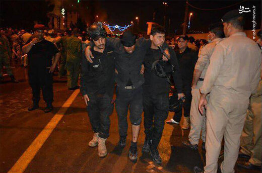 نیروهای امنیتی زخمی شده در کربلا