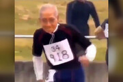 فیلم | حضور پیرمرد ۱۰۲ ساله ژاپنی در مسابقه دوومیدانی!