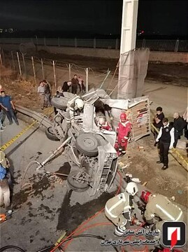 تصادف نیسان با پرشیا در بزرگراه بابایی