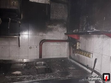 آتش سوزی آشپزخانه رستوران