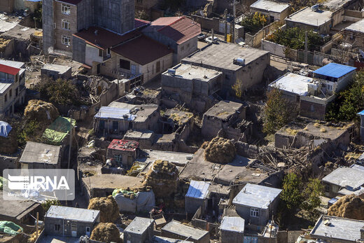 تصاویر هوایی از مناطق زلزله زده «ورنکش» و «ورزقان»