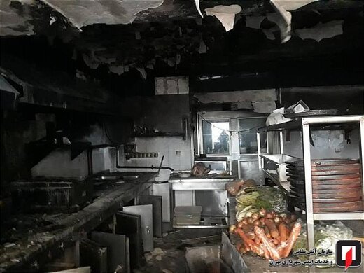 آتش سوزی آشپزخانه رستوران