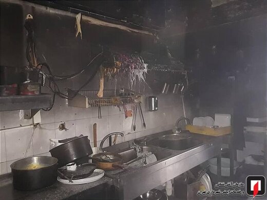 آتش سوزی آشپزخانه رستوران