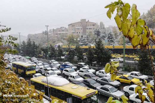 برف پایزی تهران راسفیدپوش کرد