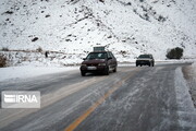 بارش برف در بیشتر محورهای کردستان