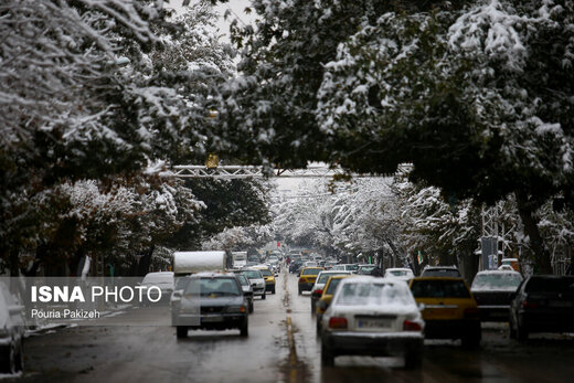 برف پاییزی در همدان