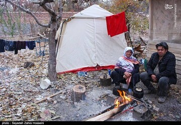 بارش برف در مناطق زلزله‌زده «میانه»