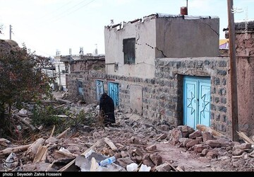 بارش برف در مناطق زلزله‌زده «میانه»