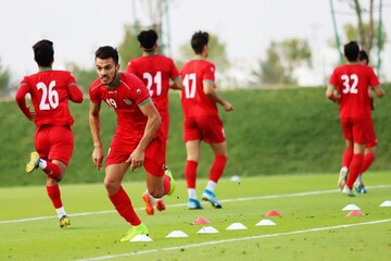 آخرين تمرين تيم اميد پيش از ديدار برابر قطر