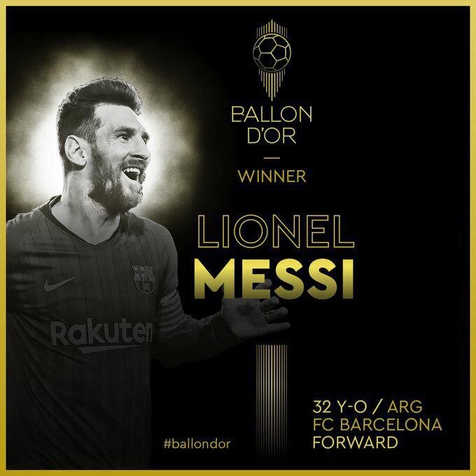 در مراسم انتخاب بهترین بازیکن سال 2019، لیونل مسی فوق ستاره...
