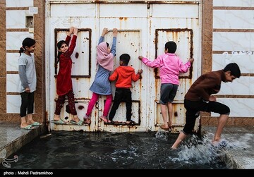 طغیان فاضلاب در خیابان های شهر کوت عبدالله - خوزستان