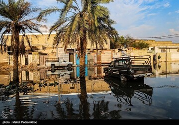 طغیان فاضلاب در خیابان های شهر کوت عبدالله - خوزستان