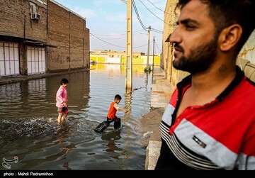 طغیان فاضلاب در خیابان های شهر کوت عبدالله - خوزستان