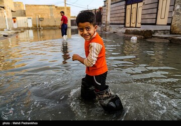 طغیان فاضلاب در خیابان های شهر کوت عبدالله - خوزستان