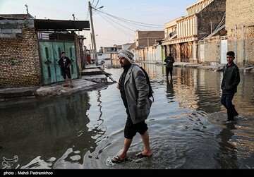 طغیان فاضلاب در خیابان های شهر کوت عبدالله - خوزستان