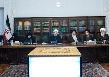 تصویری از جلسه شورای عالی انقلاب فرهنگی به ریاست روحانی و غیبت لاریجانی