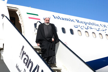 Iran's President Rouhani arrives in Tokyo