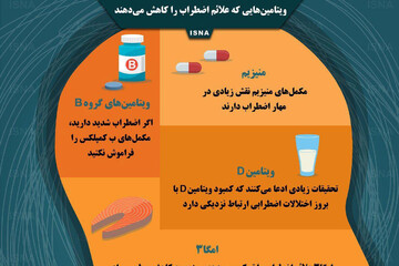 ببینید | کدام ویتامین‌ها باعث کاهش اضطراب می‌شوند؟