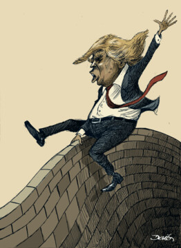 اینم گاوبازی ترامپ با دیوار مرزی!