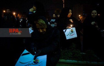 روشن کردن شمع در مسجد امام صادق(ع) میدان فلسطین تهران