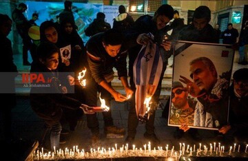 روشن کردن شمع در مسجد امام صادق(ع) میدان فلسطین تهران