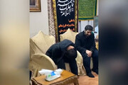 فیلم | اشک های بی پایان پسر سردار سلیمانی وقتی بنی فاطمه می‌خواند
