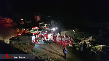 سقوط مرگبار اتوبوس به دره در جاده سوادکوه